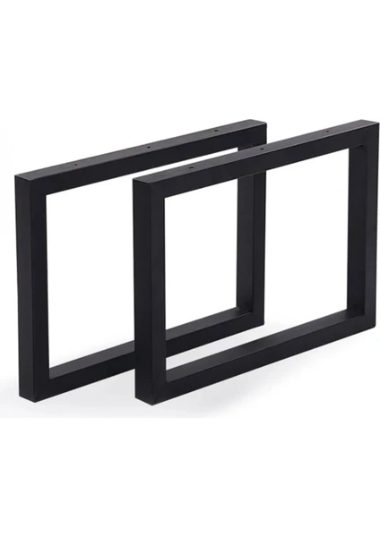 Bank Ayağı Bench Puf Orta Sehpa Ayakları 2 Adet 35 cm Siyah Metal Ayak